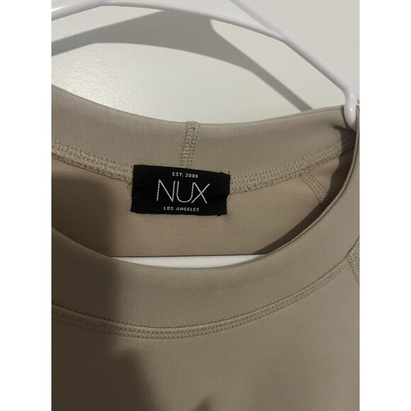 NUX Los Angeles Rowhouse Womens Relaxed Sleek Fabric Sweatshirt Tan Size Large - Picture 4 of 6